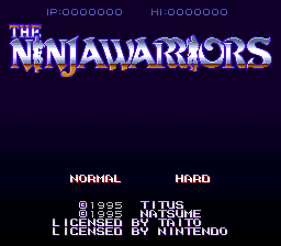 Ninjawarriors, The (Europe) Title Screen
